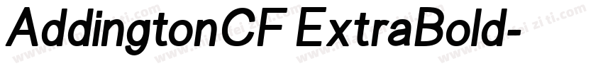 AddingtonCF ExtraBold字体转换